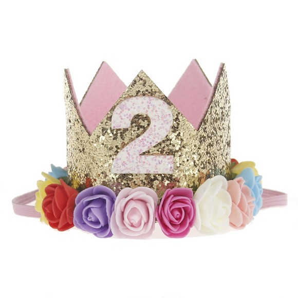 ADD ON $4 First Birthday Headband Hair Crown - Picture 2 of 6